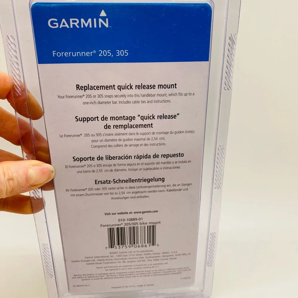 NWT Garmin replacement quick release mount for Forerunner 205 and 305
